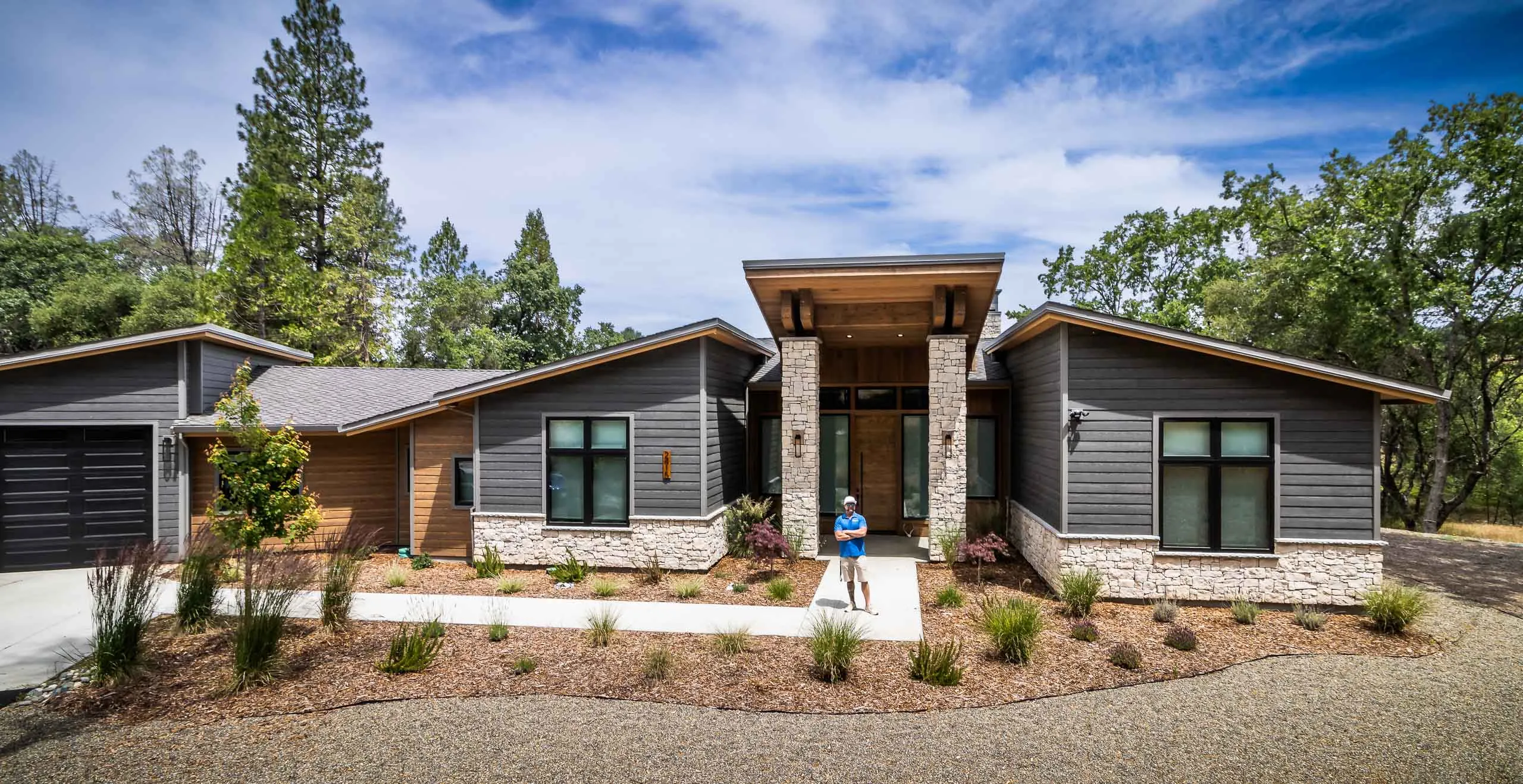 Mike Sherman at a recently completed custom home in the foothills