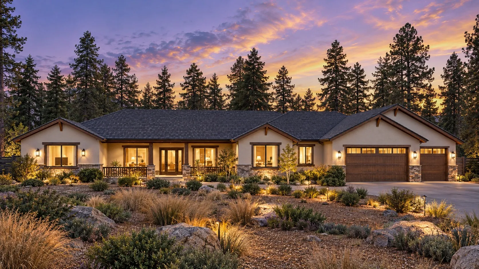 The Alta semi-custom home plan — 2,557 sq ft exterior rendering